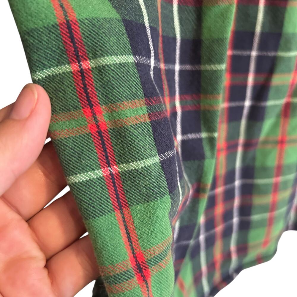LL Bean Green White Plaid Button Down Shirt Mens Sz Large Traditional Fit Cotton - Picture 14 of 16